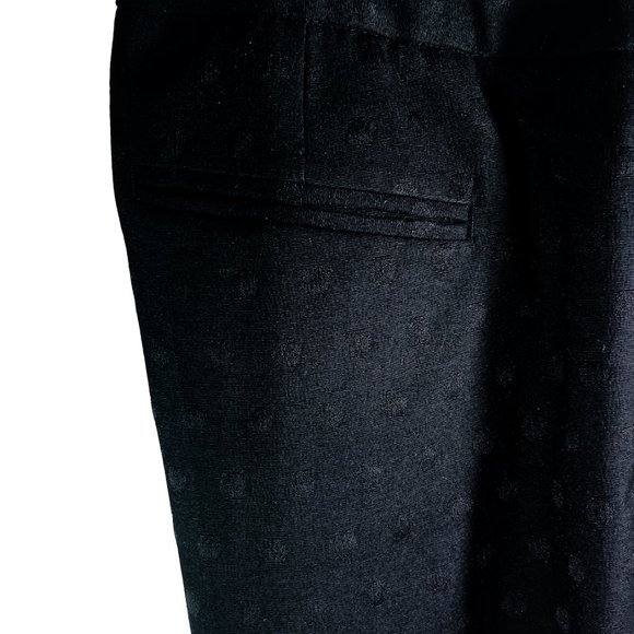 Talbots Signature Black Polka Dot on Black Tapered Leg Pants - Size 12 - Picture 3 of 7